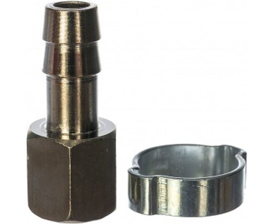 Переходник 1/4"F - елочка (10 мм; обжимное кольцо 10х15 мм) FUBAG 180252 