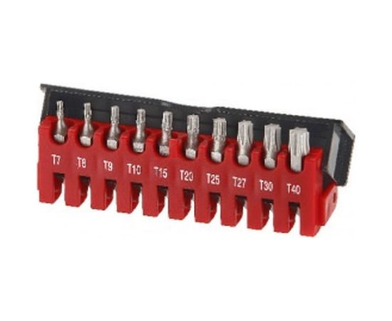 Набор бит TORX с отверстием Т7-Т40, 10 шт. FORCE 21012T 