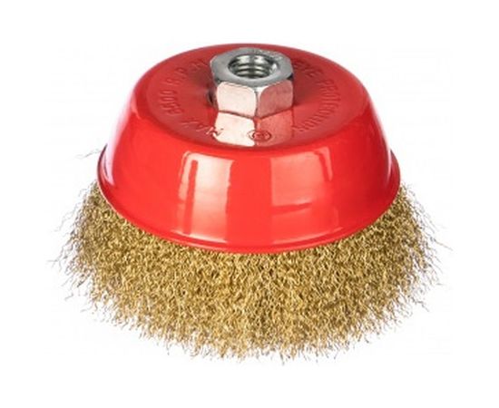 Корщетка-чашка (125 мм; М14; латунированная проволока) FIT IT 39272 