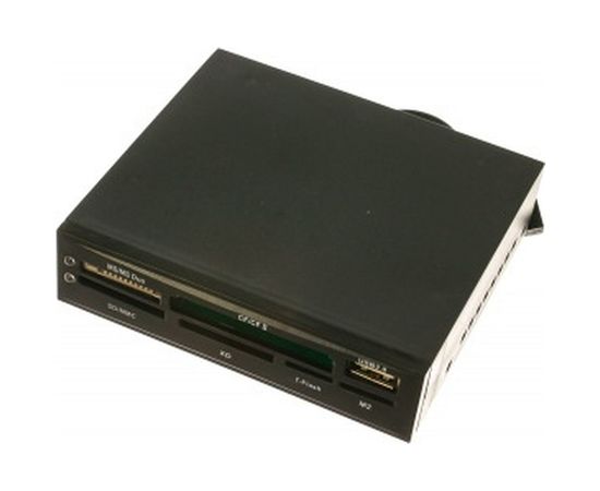 Внутренний картридер Gembird 3.5 черный для карт памяти коробка FDI2-ALLIN1-02-B 