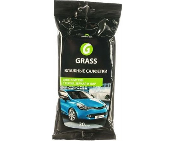 Влажные салфетки для очистки стекол, зеркал и фар 30 шт Grass IT-0313 