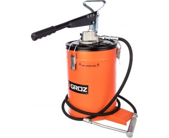 Ручной нагнетатель смазки Groz VGP-10A GR44281 275 атм., емкость 10 кг переносной, 4-9гр/ход 