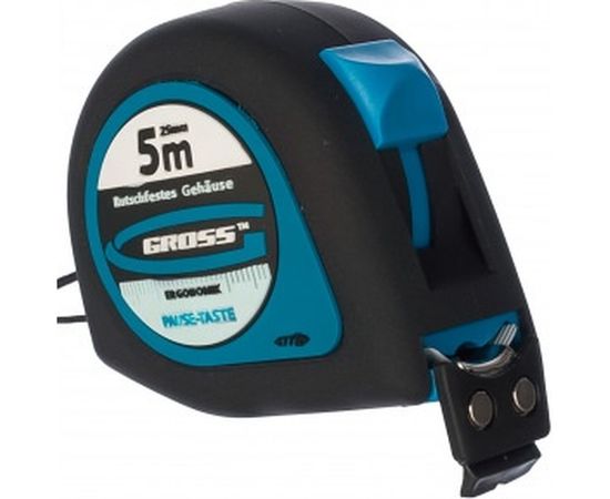 Рулетка 5 м x 25 мм GROSS Ergonomisch 31103 