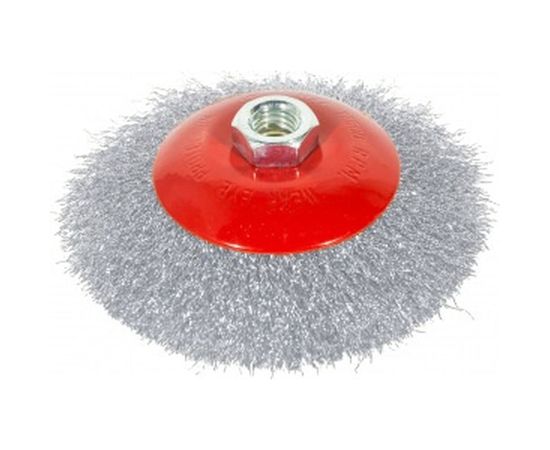 Щетка-крацовка коническая (100 мм, стальная проволока) для УШМ GROSSMEISTER 021048001 