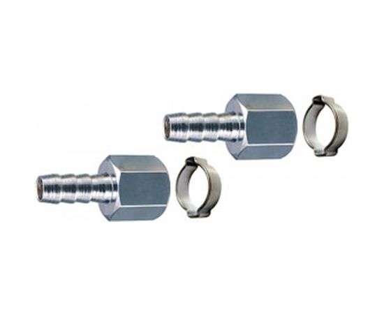 Переходник (2 шт; 1/4"F - елочка 6 мм с обжимным кольцом 6х11 мм; блистер) FUBAG 180440 В 