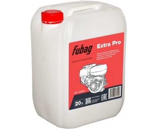 Масло моторное универсальное полусинтетическое для дизельных и четырехтактных бензиновых двигателей 20 л FUBAG Extra Pro SL/CF SAE 5W-40 838800 