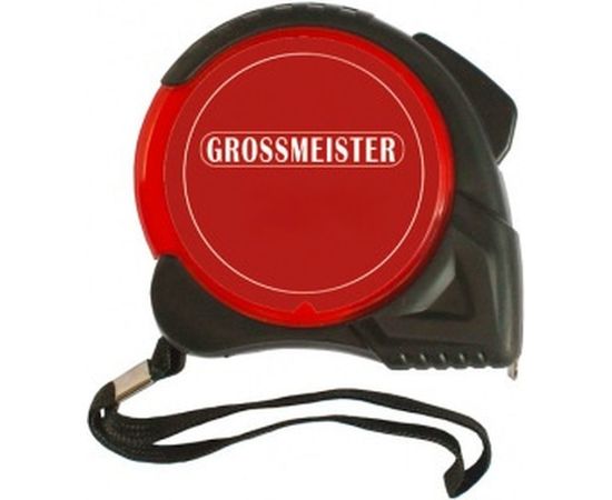 Рулетка GROSSMEISTER резинопластиковый корпус, белое полотно, 3м*16мм 009105001 