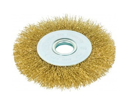 Щетка-крацовка дисковая (100 мм, латунированная проволока) для УШМ GROSSMEISTER 021018001 