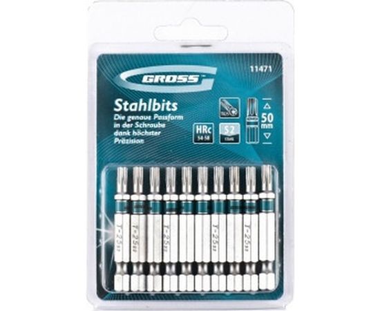 Набор бит TORX (Т25; 50 мм) 10 шт. GROSS 11471 