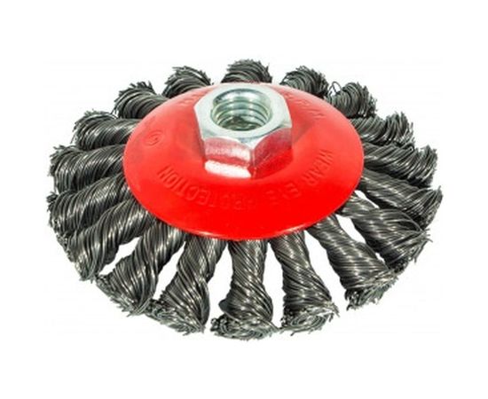 Щетка-крацовка коническая (115 мм, стальная проволока) для УШМ GROSSMEISTER 021088001 