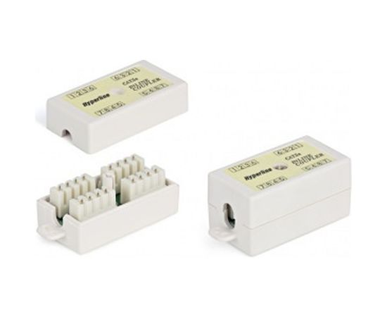Проходной адаптер (coupler), Dual IDC, категория 5e, 4 пары Hyperline CA-IDC-C5e-WH 23533 