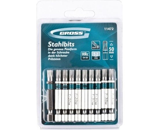 Набор бит TORX (Т30; 50 мм) 10 шт. GROSS 11472 
