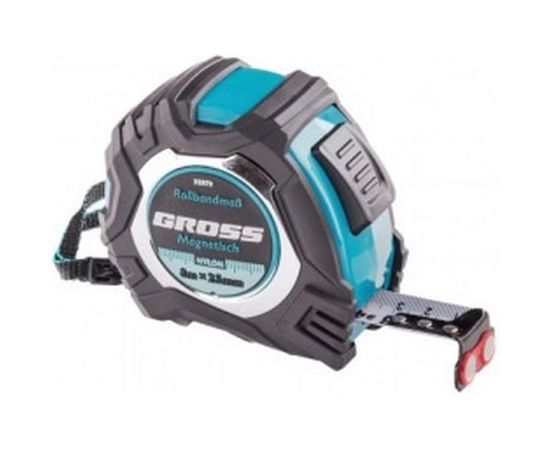 Рулетка Magnetisch, 8 м х 25 мм обрезиненный корпус GROSS 32573 