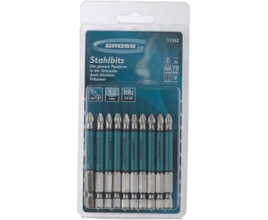 Набор бит (Ph2; 70 мм) 10 шт. GROSS 11262 