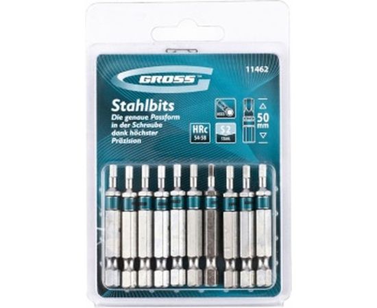 Набор бит (HEX 3; 50 мм) 10 шт. GROSS 11462 
