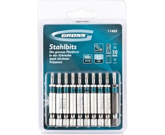 Набор бит TORX (Т15; 50 мм) 10 шт. GROSS 11469 