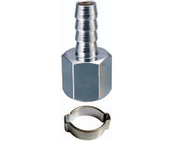 Переходник 1/4"F - елочка (6 мм; обжимное кольцо 6х11 мм; блистер) FUBAG 180250 B 