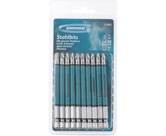 Набор бит (Ph2; 90 мм) 10 шт. GROSS 11263 