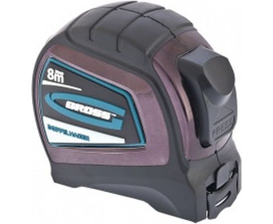 Рулетка Doppelhaken 8мx25мм, двухсторонний зацеп, нейлон, двуст.шкала GROSS 31125 