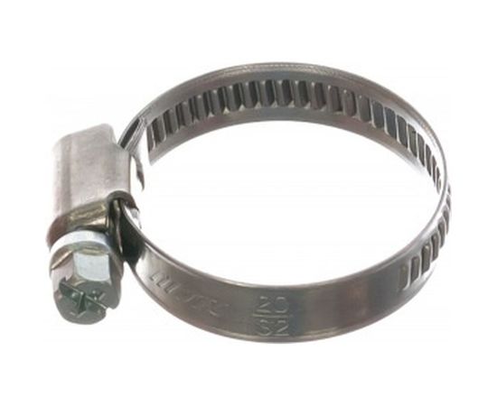 Ленточный червячный хомут 020-032мм нержавеющая сталь JTC-ZN32 