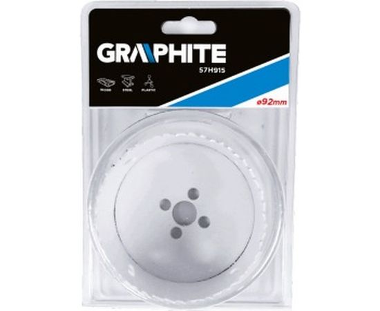 Коронка сверлильная биметаллическая (92х38 мм) GRAPHITE 57H915 