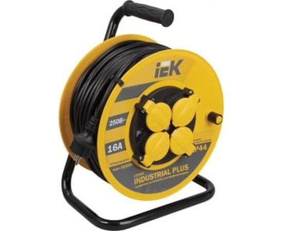 Удлинитель на катушке с термозащитой 4х50м УК50 3х1.5 IP44 IEK Industrial plus WKP15-16-04-50-44 280615 
