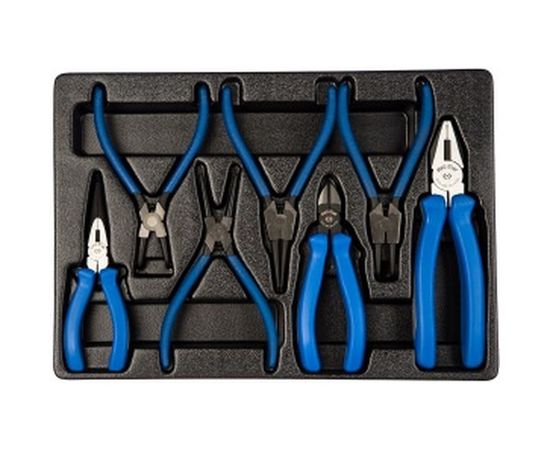 Набор съемников стопорных колец, плоскогубцев и бокорезов KING TONY 7 предметов 9-40207GP 