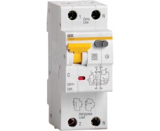 Дифавтомат АВДТ-32 1п+N, C, 25А, 30мА IEK MAD22-5-025-C-30 