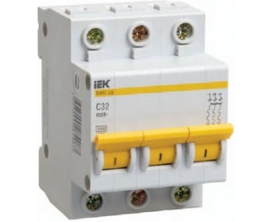 Автоматический 3-полюсный выключатель IEK ВА47-29 MVA20-3-025-C 