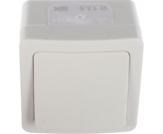 Одноклавишный выключатель IEK Гермес PLUS ВС20-1-0-ГПБ наружный IP54 829428 