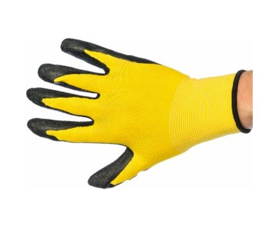 Вязаные нейлоновые перчатки с рельефным латексным покрытием Gigant G-109 