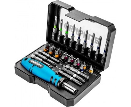 Набор бит с рукояткой 31 шт. GRAPHITE 56H602 