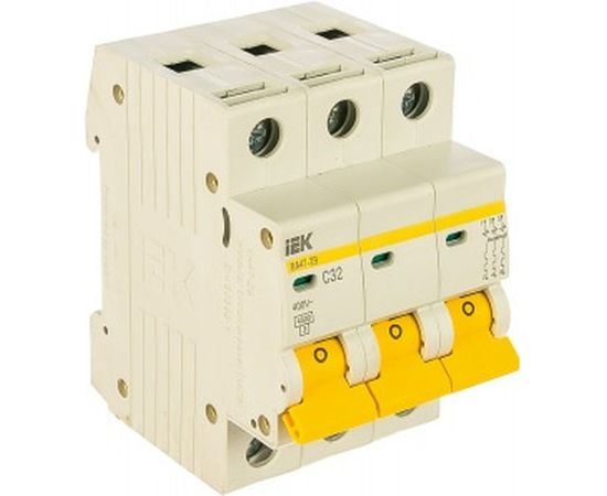 Автоматический 3-полюсный выключатель, 32А, С ВА47-29 4.5кА IEK MVA20-3-032-C 