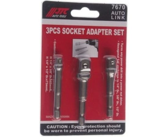 Набор адаптеров 1/2"х73, 3/8"x65, 1/4"х65 JTC 7670 