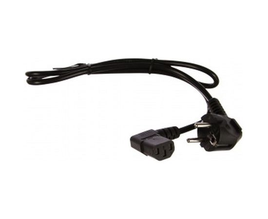 Кабель питания Hyperline PWC-IEC13A-SHM-1.0-BK компьютера Schuko+C13 угловая 3x0.75 432103 