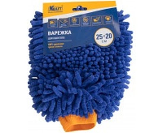 Губка для мытья из микрофибры Варежка-шиншилла 25x20 см KRAFT KT 860606 