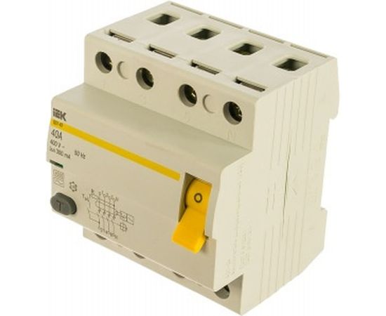 Выключатель дифференциального тока IEK 4п 40A 300mA тип AC ВД1-63 ИЭК MDV10-4-040-300 