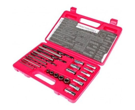 Набор экстракторов для болтов с сорванной внутренней резьбой 5-16 мм (25 штук, кейс) JTC 4733 