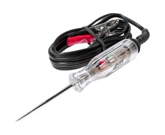 Тестер цепи с диодной индикацией усиленный 6/12/24B, кабель 1.8м JTC-4196 