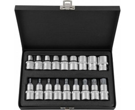 Набор торцевых головок и насадок (18 шт; 1/2" Dr; E-star и Torx) KRAFT KT 700686 