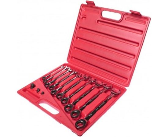 Набор комбинированных трещоточных ключей JTC 8-19 мм 13 предметов 1/10-3028 