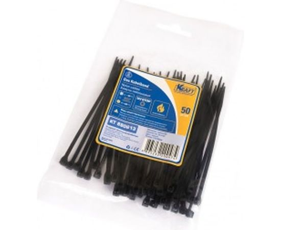 Нейлоновый хомут KRAFT черный 2,5х100 KT 880613 