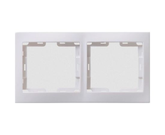 Горизонтальная 2местная рамка IEK КВАРТА белый EMK20-K01-DM 