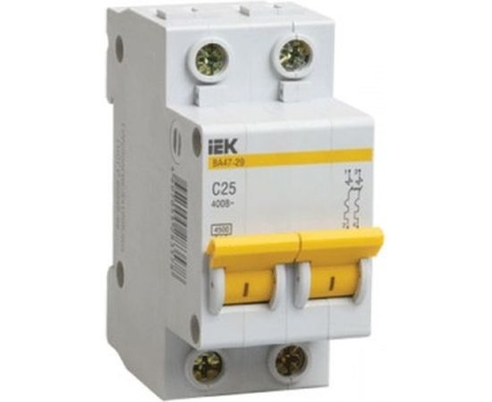 Автоматический выключатель IEK ВА47-29 2п, 4А, "С", 4.5кА MVA20-2-004-C 