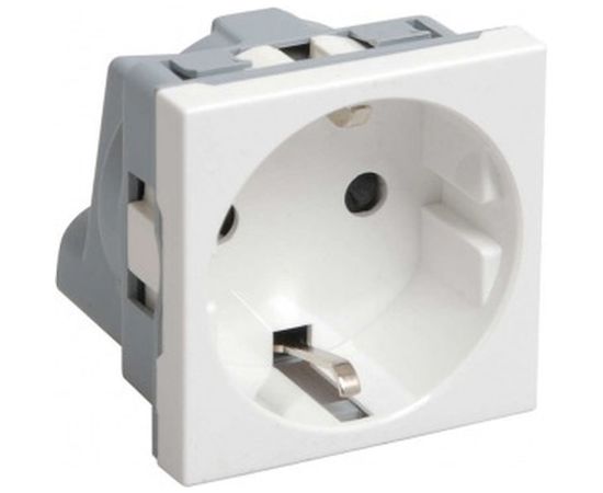 Розетка в кабель-канал с заземлением IEK ПРАЙМЕР со шторками белый РКС-20-30-П-К 4412942 