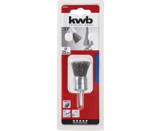 Щетка чашечная (25 мм; хвостовик 6 мм; грубая) KWB 6080-30 