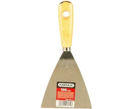 Шпатель стальной c деревянной ручкой, 100 мм MIRAX 1000-100_z01 