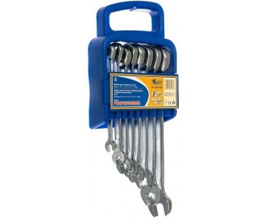 Набор комбинированных ключей с храповым механизмом 8шт: 8 10 12-15 17 19мм KRAFT KT 700740 