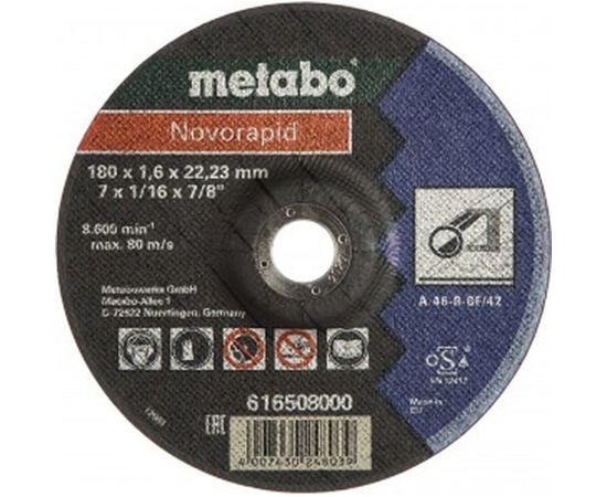 Круг отрезной по металлу Novorapid (180x1.6x22.2 мм) Metabo 616508000 