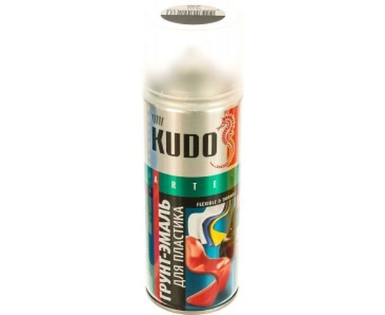 Грунт-эмаль аэрозоль для пластика KUDO черная 520 мл 1/12 RAL 9005 6002 11599451 
